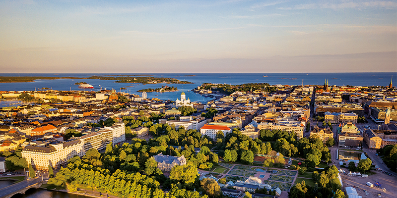 Stadtansicht von oben-Helsinki-Panorama