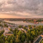Skyline von Stockholm aus der Luft
