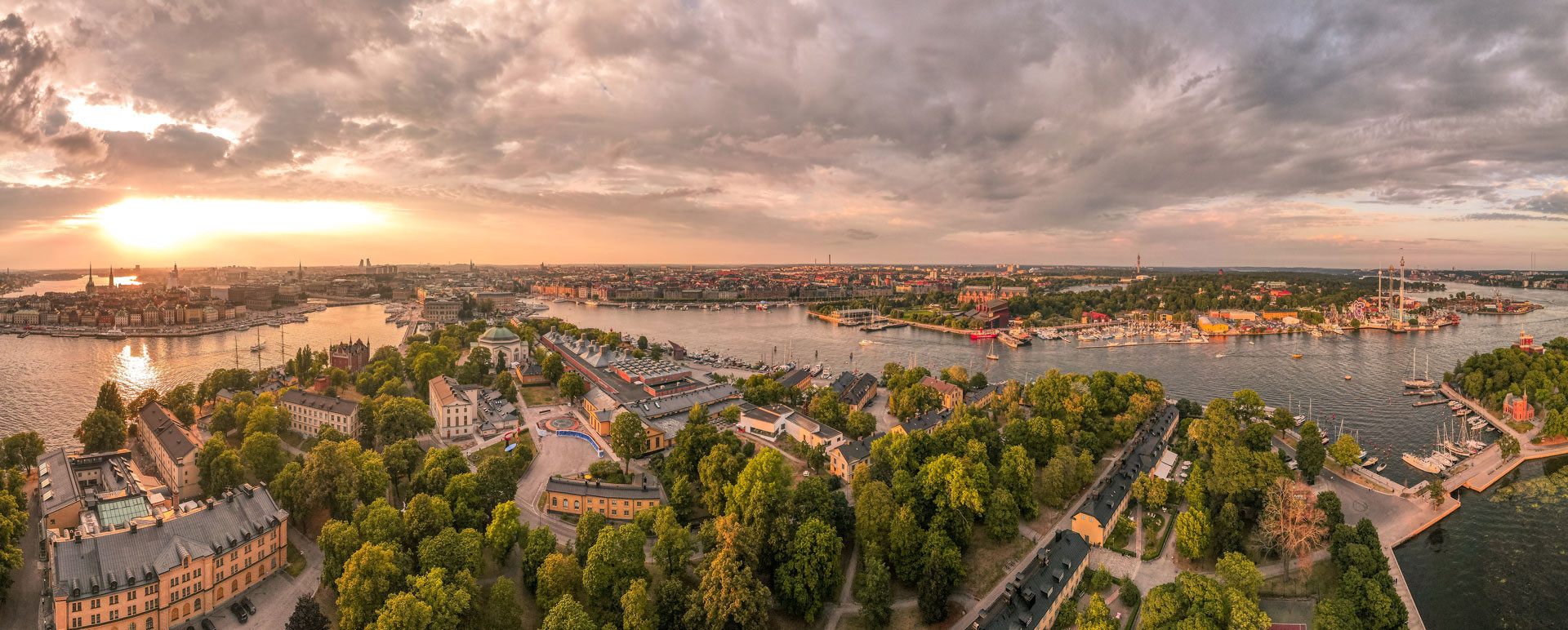 Skyline von Stockholm aus der Luft