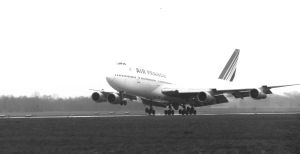 Landung einer Boeing 747 der Air France.